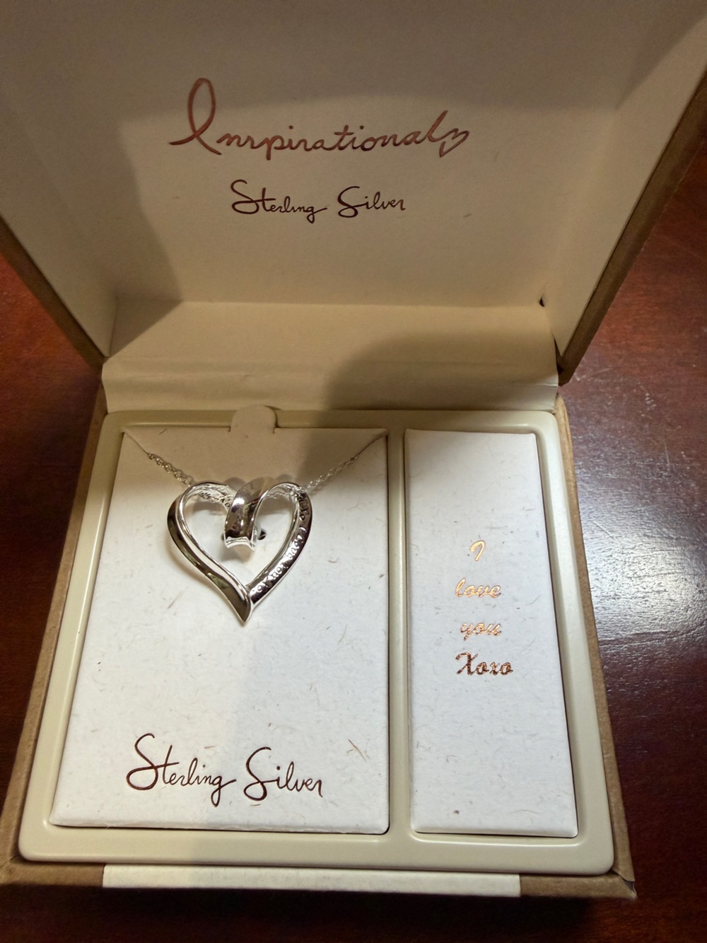 Sterling Silver Heart Pendant Necklace - Silver